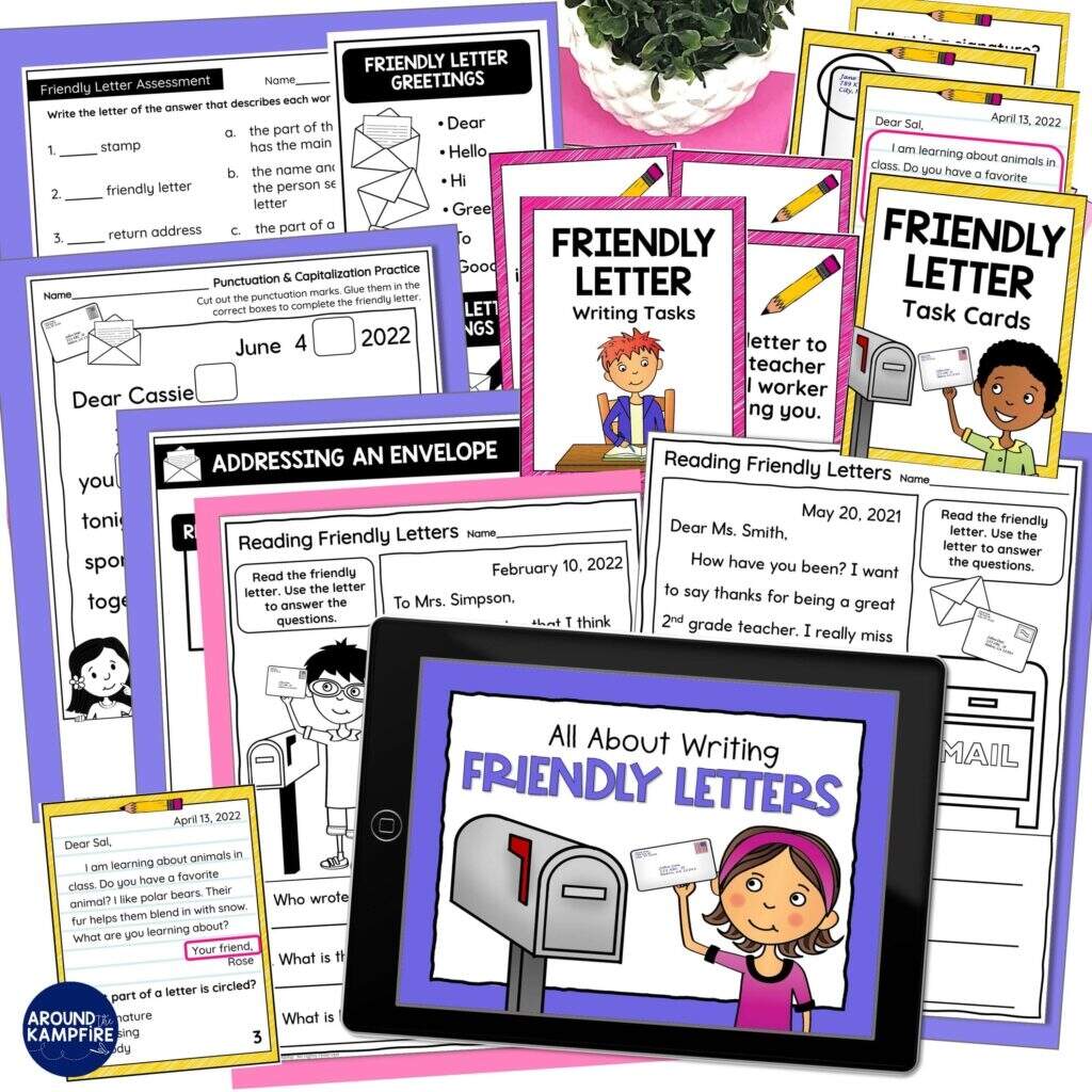 Friendly Letter Activities For 2nd Grade Students Around The Kampfire
