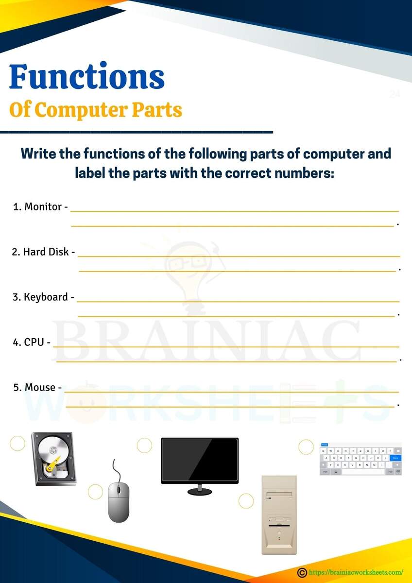 Functions Of Computer Parts Computer Worksheet For Class 2 Brainiac Worksheets Functions Of Computer Parts Computer Worksheet For Class 2 Brainiac Worksheets