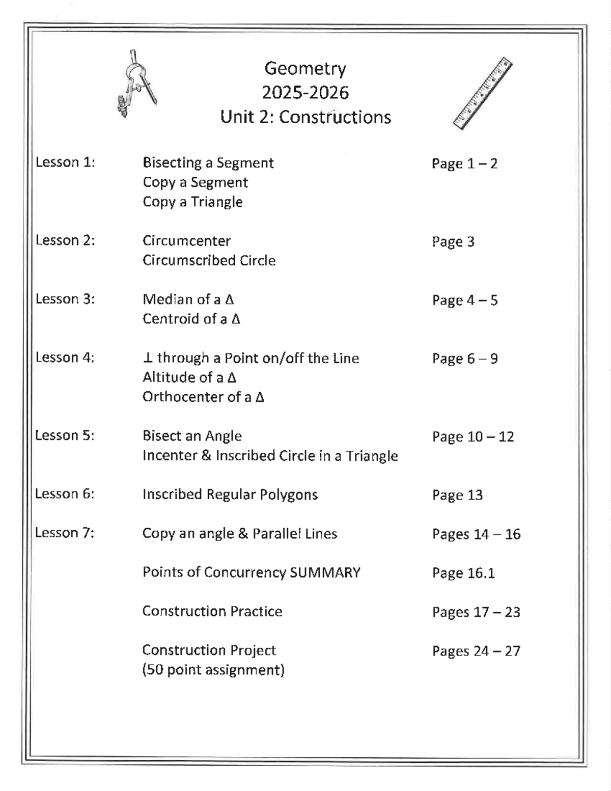 Geometry 2025 Unit 2 Constructions Lesson Overview And Practice Studocu Geometry 2025 Unit 2 Constructions Lesson Overview And Practice Studocu