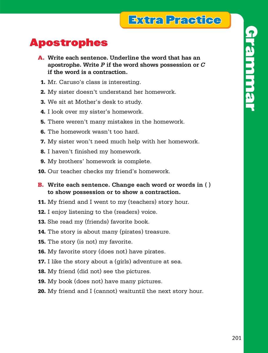 Grammar And Writing Handbook SE G3 Practice Write Extra Practice Sentence PubHTML5