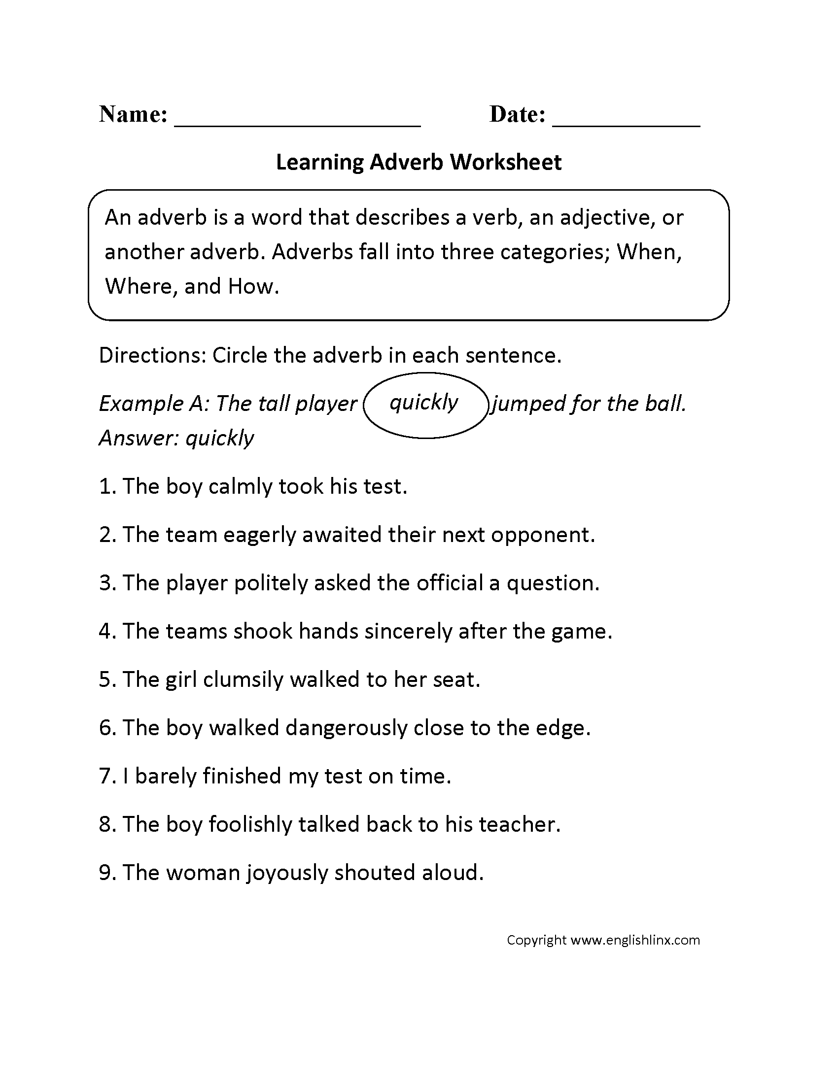 Grammar Worksheets Parts Of Speech Worksheets Worksheets Library