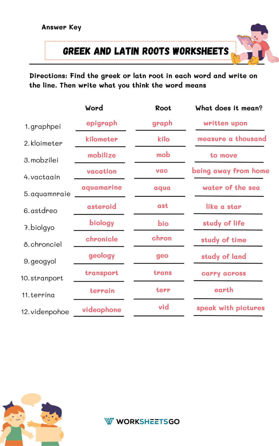 Greek And Latin Roots Worksheets WorksheetsGO Greek And Latin Roots Worksheets WorksheetsGO