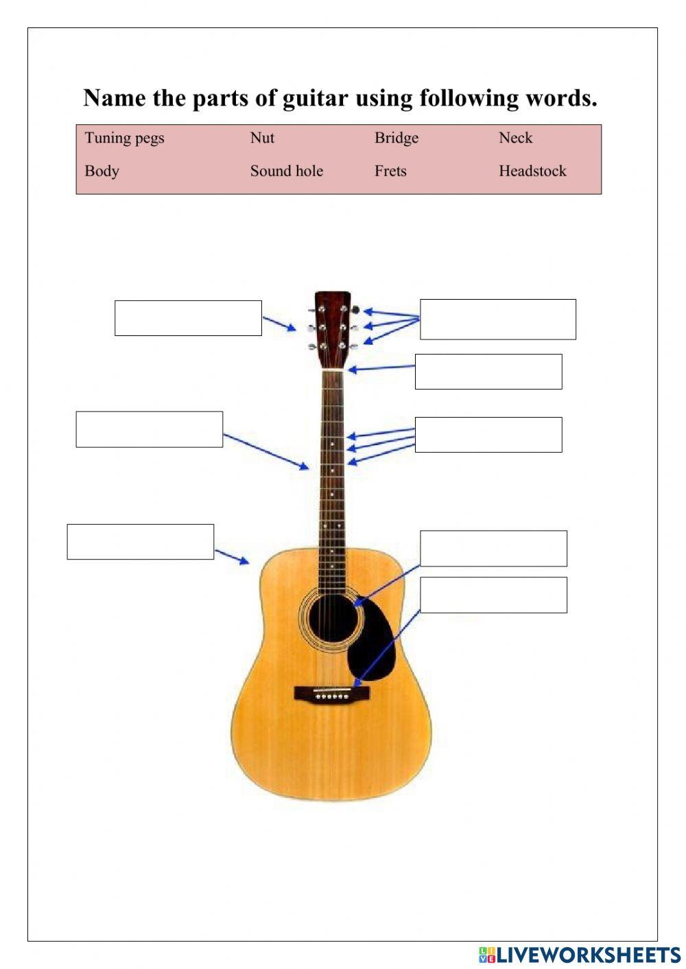 Guitar Parts Interactive Worksheet Worksheets Library Guitar Parts Interactive Worksheet Worksheets Library