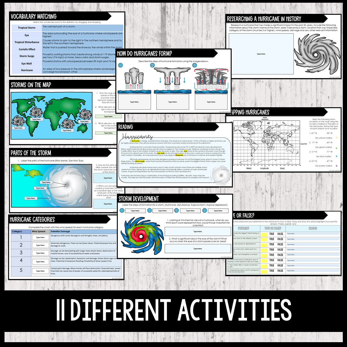 Hurricanes Google Slides And Print Activities Secondary Sparks Hurricanes Google Slides And Print Activities Secondary Sparks