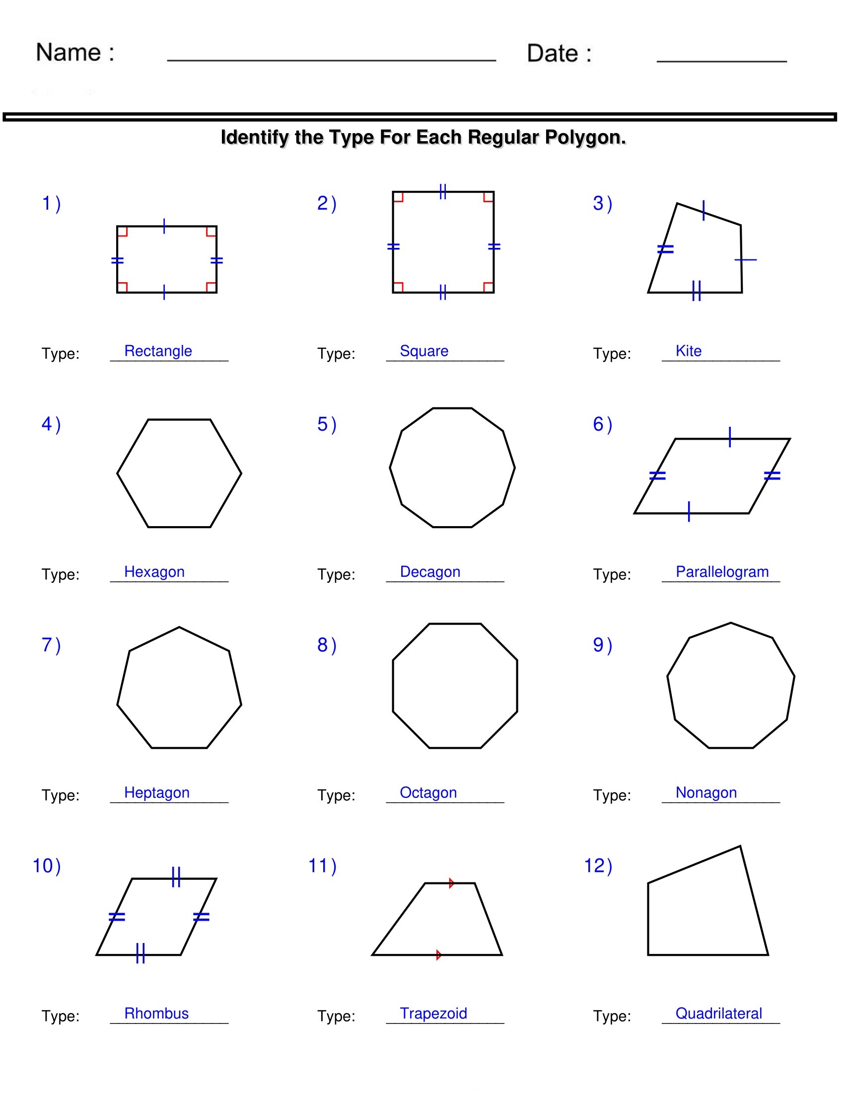 Identify Quadrilaterals And Polygons Quadrilaterals And Polygons Worksheets Made By Teachers Identify Quadrilaterals And Polygons Quadrilaterals And Polygons Worksheets Made By Teachers