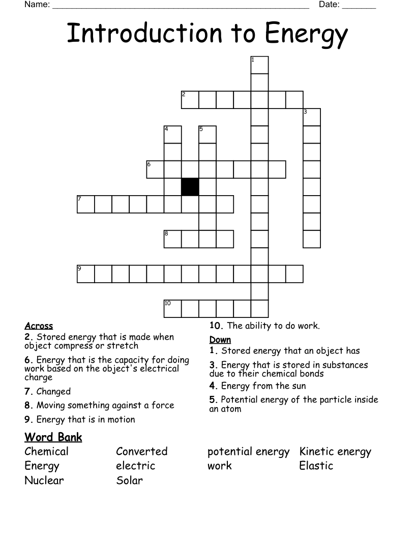 Introduction To Energy Energy Types And Examples Of Energy Worksheets Library Introduction To Energy Energy Types And Examples Of Energy Worksheets Library