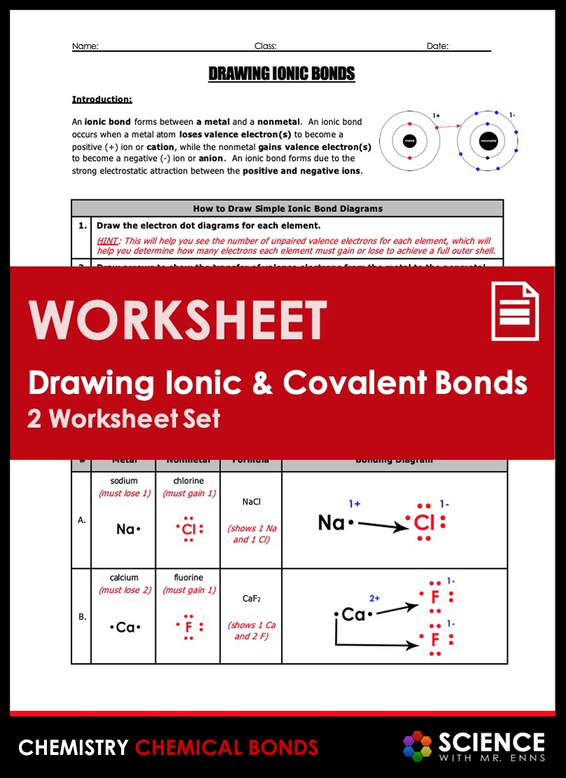 Ionic Covalent Bond Lewis Or Electron Dot Diagrams Part 1 FREE Made By Teachers