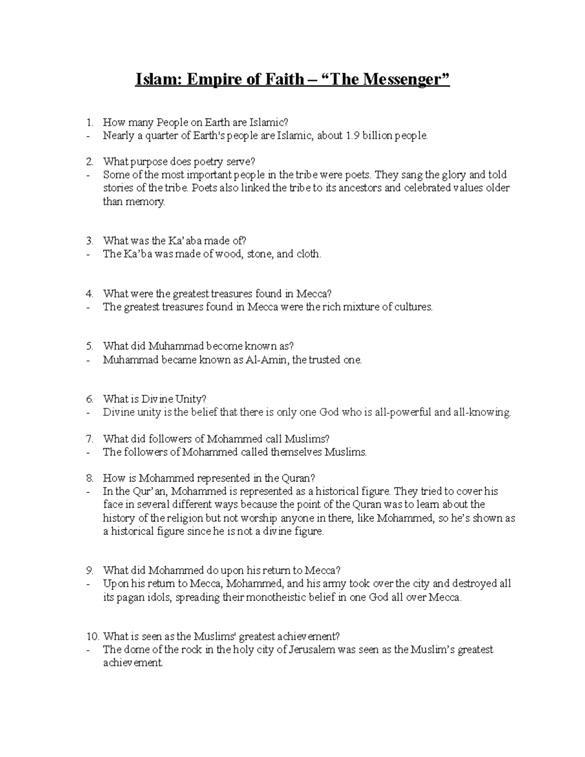 Islam Empire Of Faith Film Questions Part 1 Analysis Studocu Islam Empire Of Faith Film Questions Part 1 Analysis Studocu