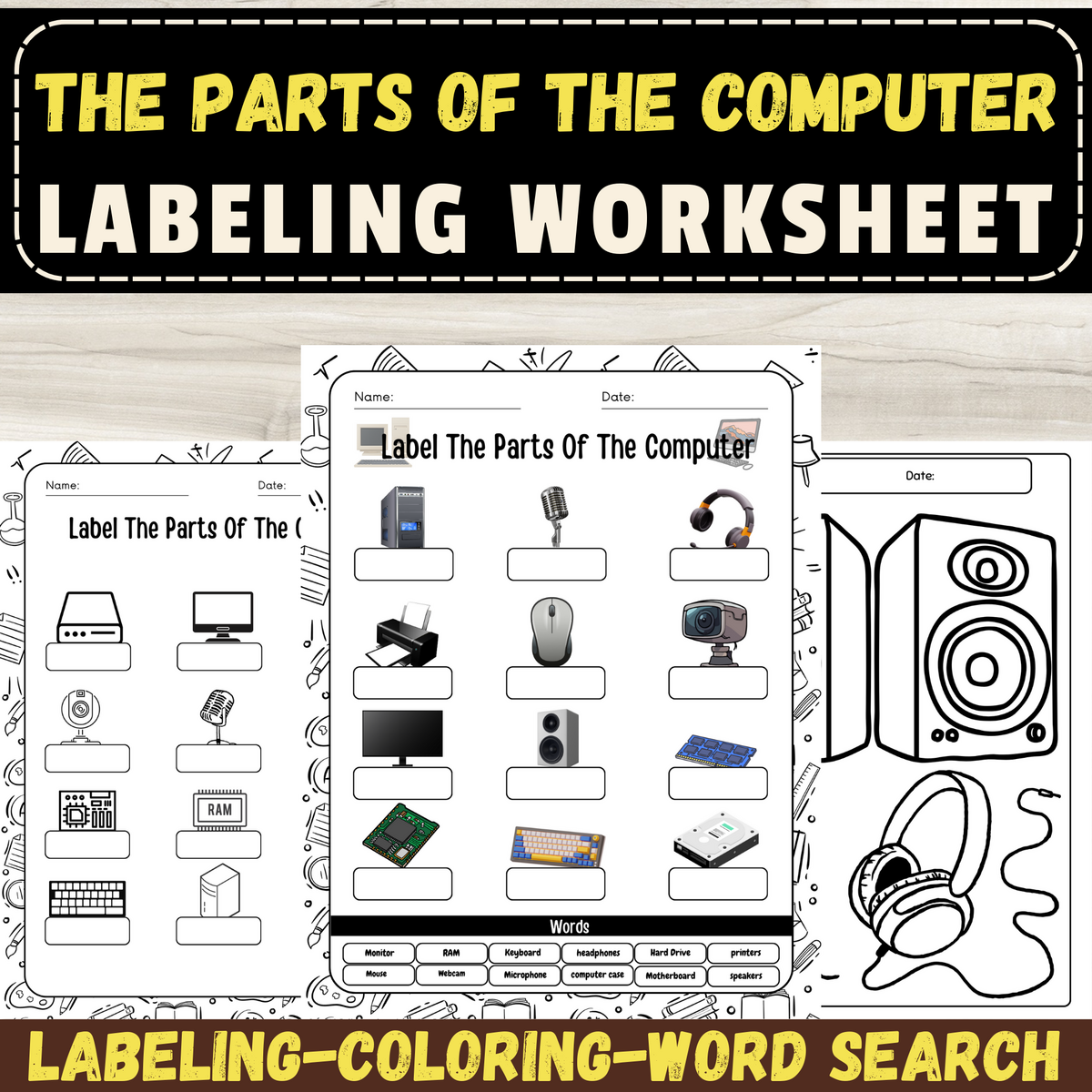 Label The Parts Of The Computer Computer Components Labeling Worksheet Made By Teachers Label The Parts Of The Computer Computer Components Labeling Worksheet Made By Teachers