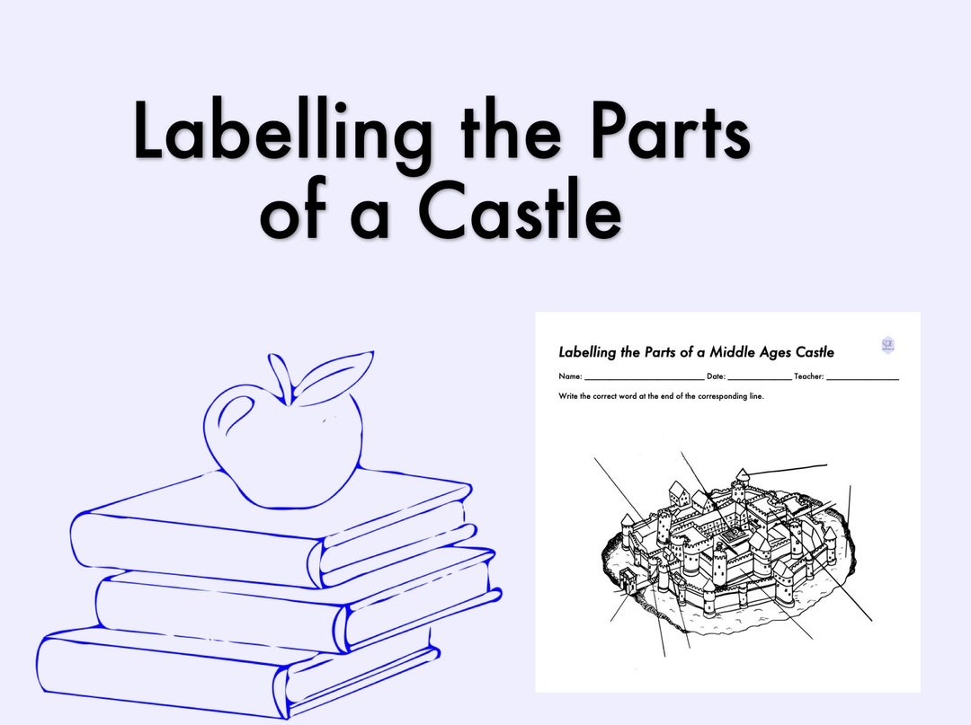 Labelling The Parts Of A Middle Ages Castle Worksheet Etsy