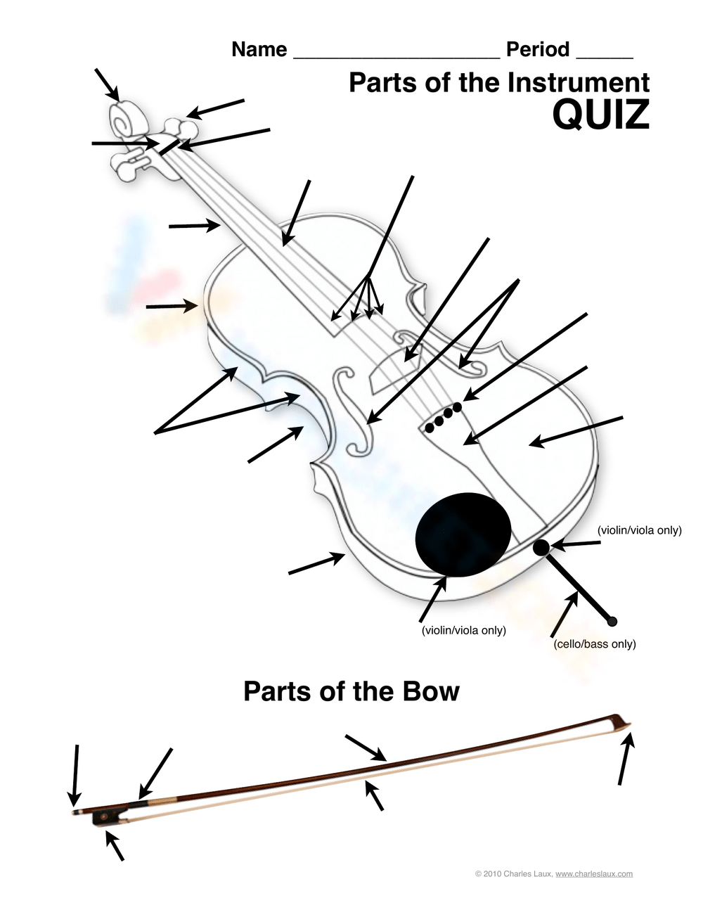 Learn Instrument Parts Here Worksheet Mrs Daza S String Things Instrument Parts Worksheet