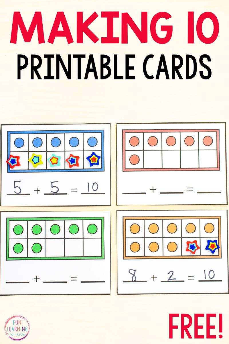 Make Ten Math Activity Free Printable