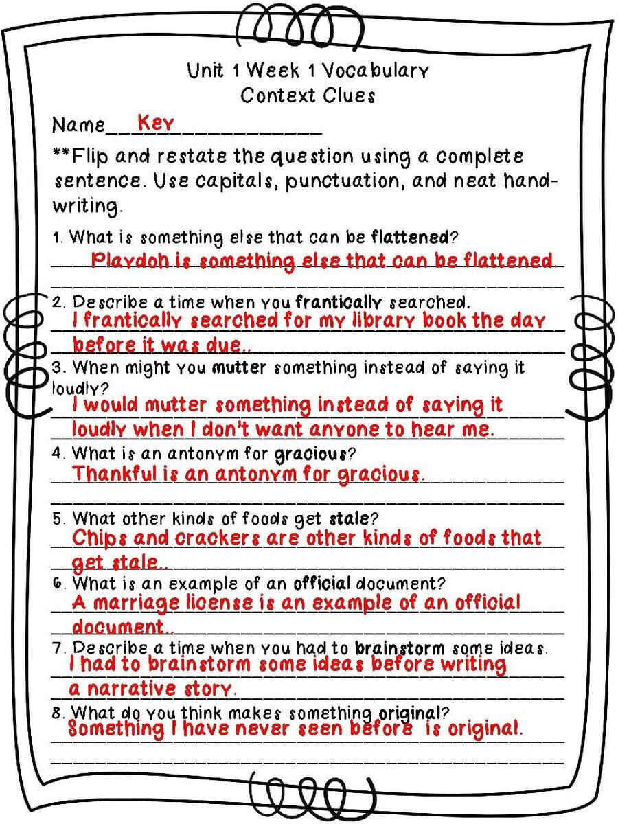 McGraw Hill Reading Wonders Context Clues Worksheets Unit 1 4th Grade McGraw Hill Reading Wonders Context Clues Worksheets Unit 1 4th Grade