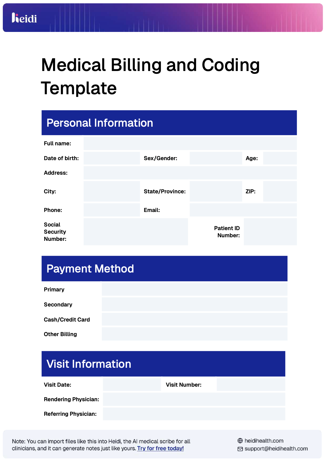 Medical Billing And Coding Examples With Templates Heidi Health Heidi AI