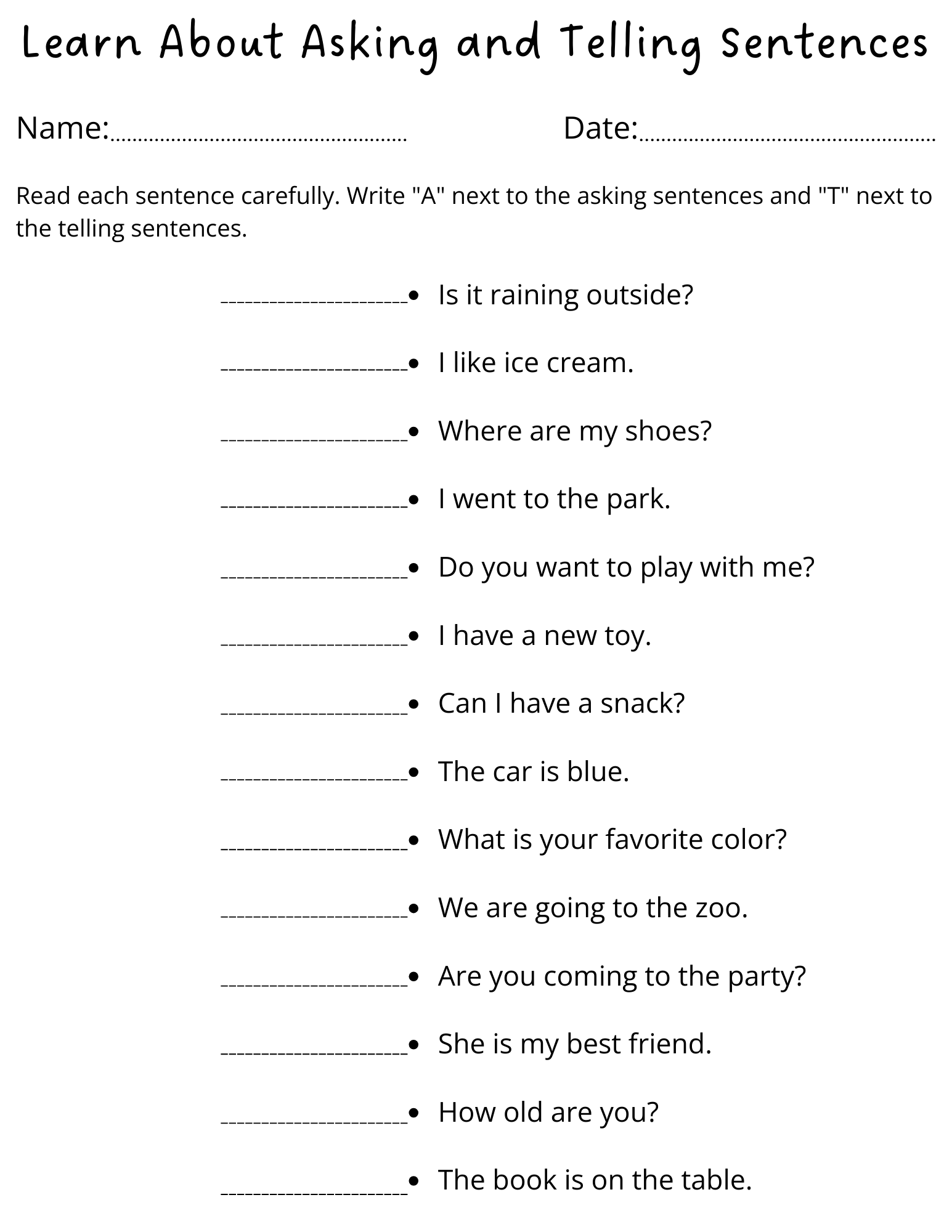 Naming Part And Telling Part Of A Sentence Worksheets Made By Teachers Naming Part And Telling Part Of A Sentence Worksheets Made By Teachers