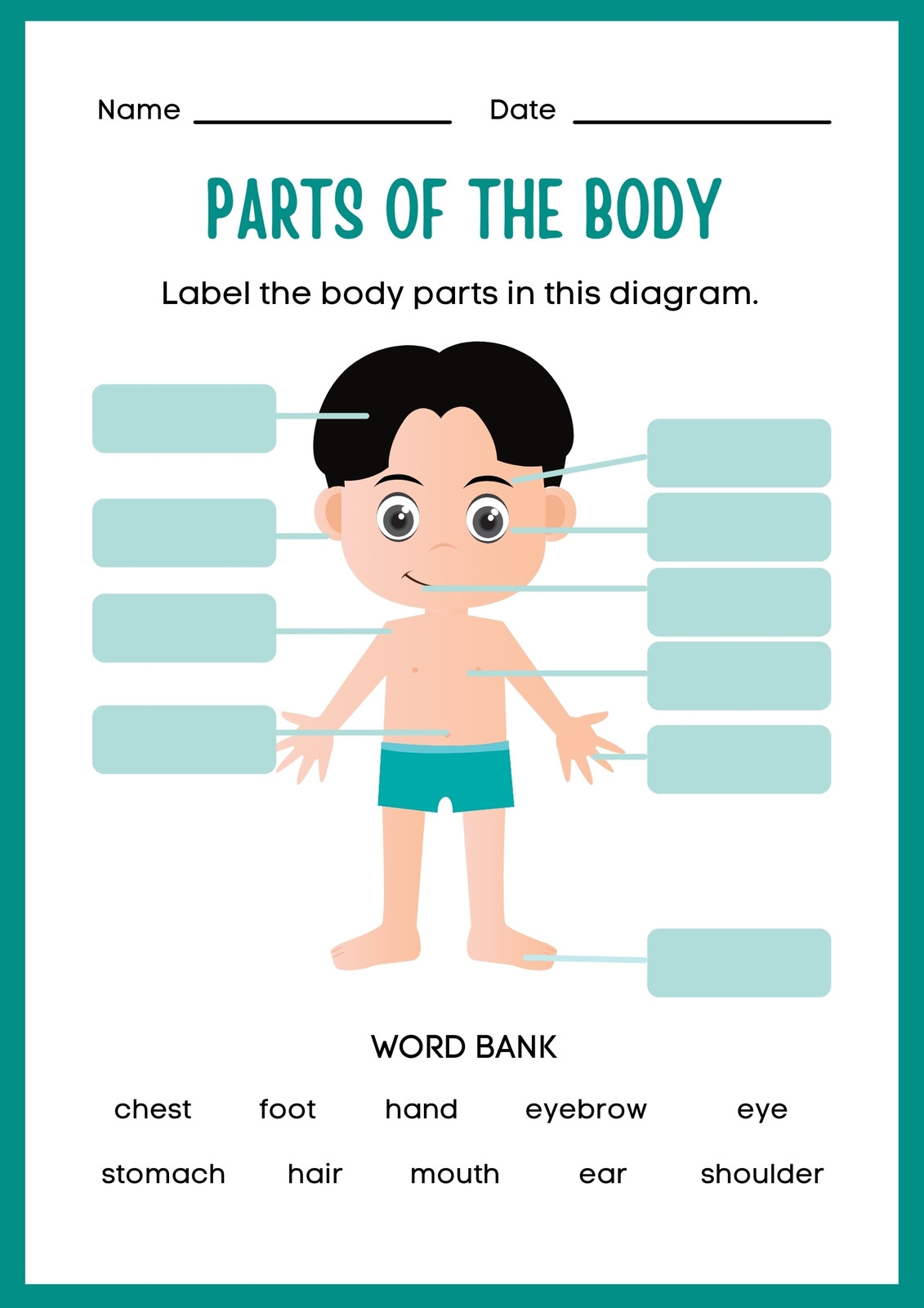 Page 2 Customize 82 Body Parts Worksheets Templates Online Canva Page 2 Customize 82 Body Parts Worksheets Templates Online Canva