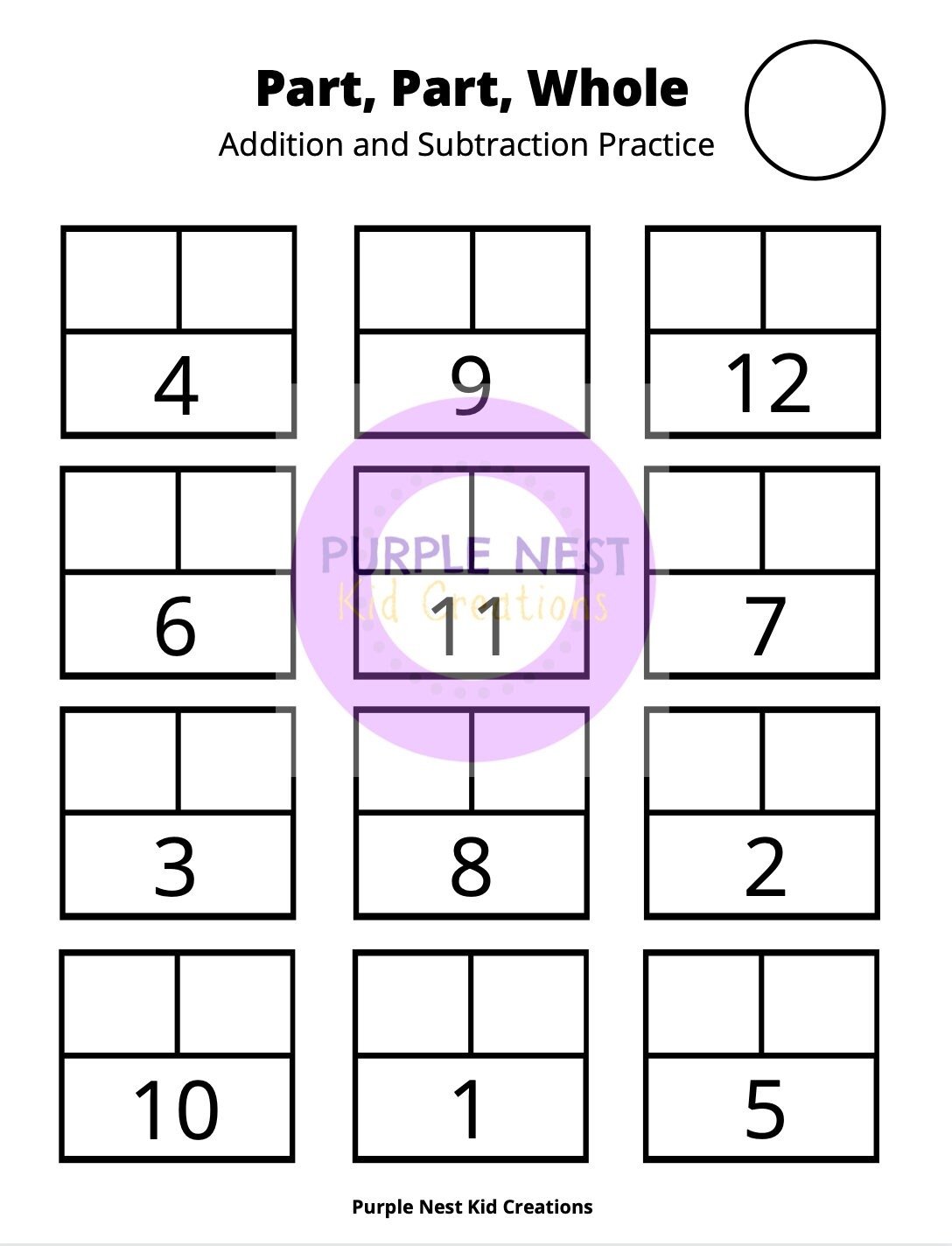 Part Part Whole Math Worksheet Digital Download Numbers Addition Subtraction Educational Printable Activity Homeschool Grade One Etsy Part Part Whole Math Worksheet Digital Download Numbers Addition Subtraction Educational Printable Activity Homeschool Grade One Etsy