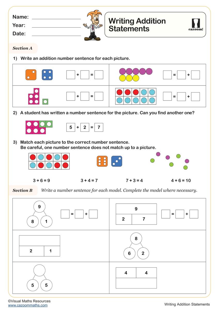 Part Whole Models Find A Part Within 20 Worksheet Fun And Engaging Year 1 Subtraction Worksheet Part Whole Models Find A Part Within 20 Worksheet Fun And Engaging Year 1 Subtraction Worksheet