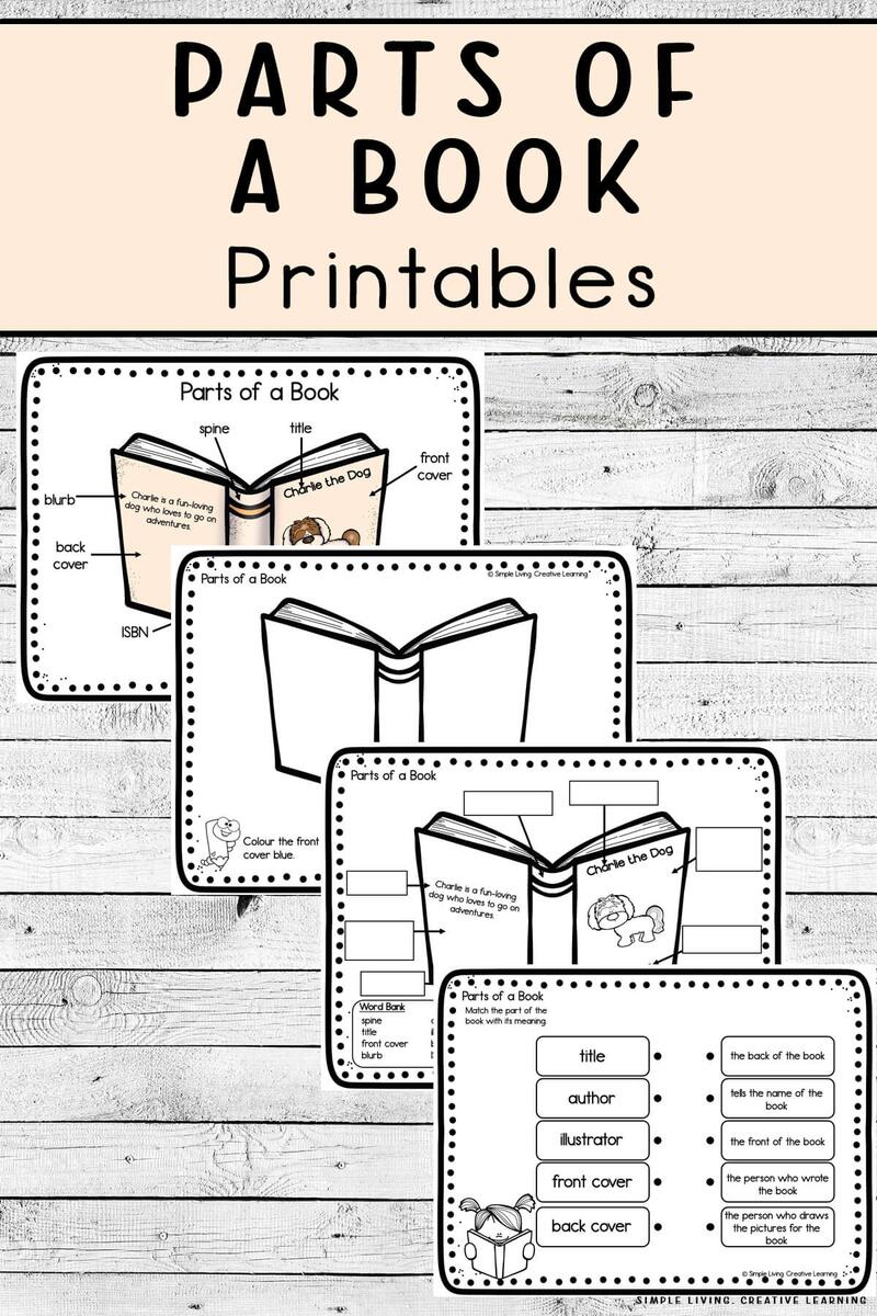 Parts Of A Book Printables Free Homeschool Deals