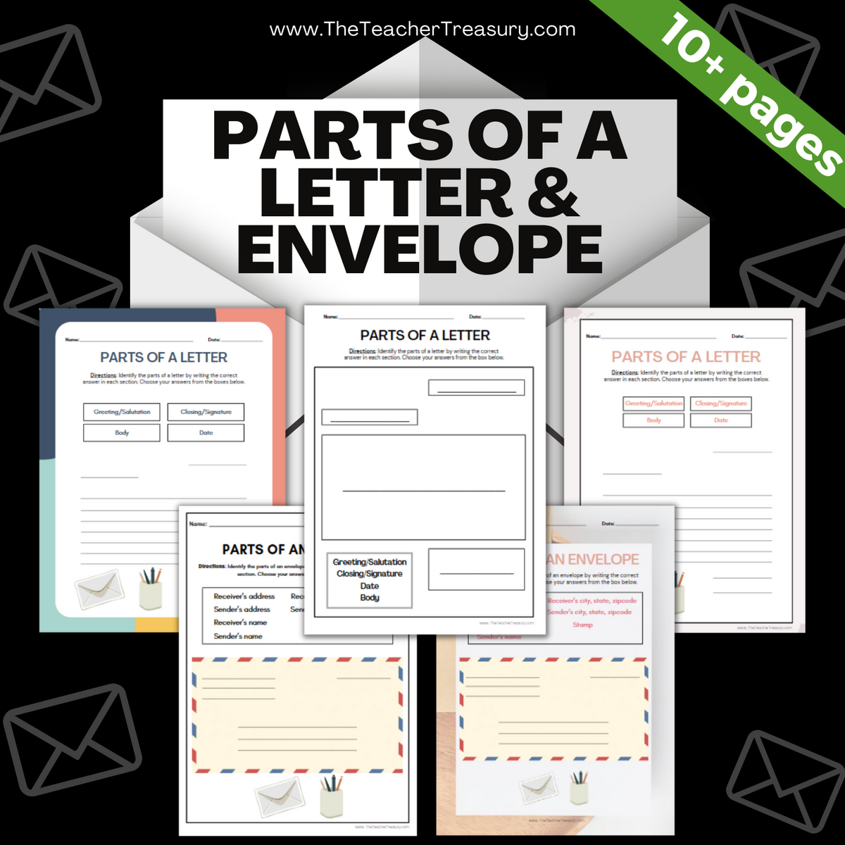Parts Of A Letter And Envelope Practice And Assessments