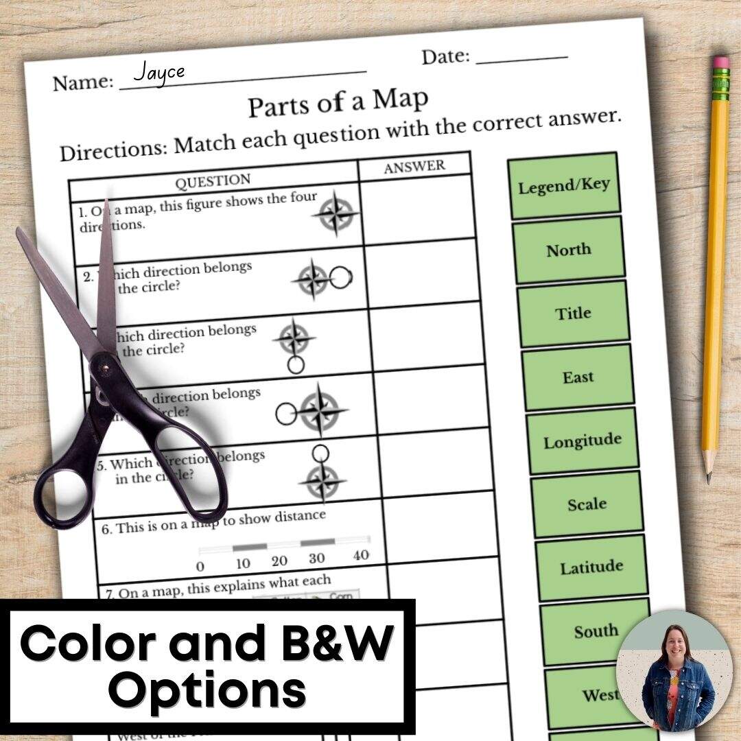 Parts Of A Map Matching Activity Classful