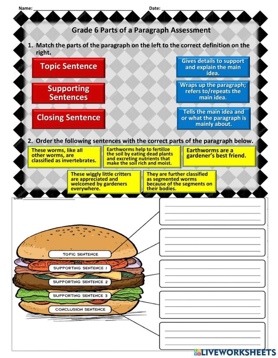 Parts Of A Paragraph Assessment Worksheet Worksheets Library Parts Of A Paragraph Assessment Worksheet Worksheets Library