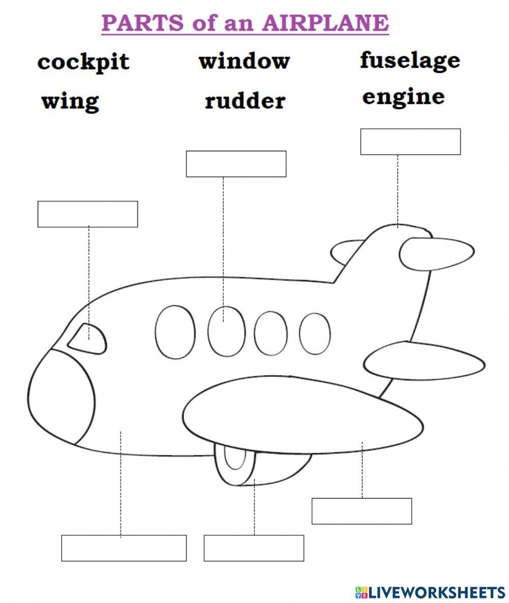 Parts Of An Airplane Interactive Worksheet Worksheets Library
