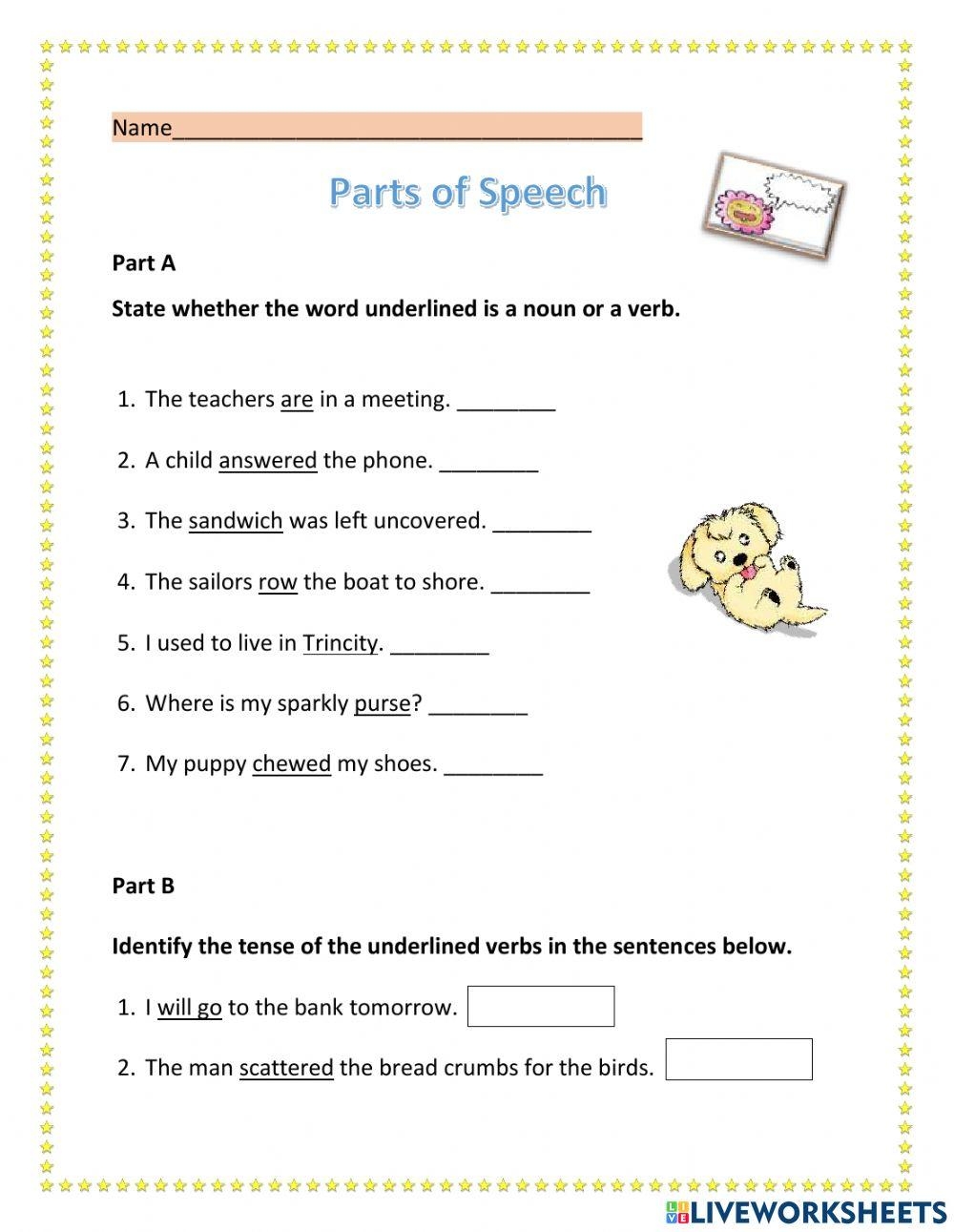 Parts Of Speech Activity For Grade 2 Worksheets Library Parts Of Speech Activity For Grade 2 Worksheets Library