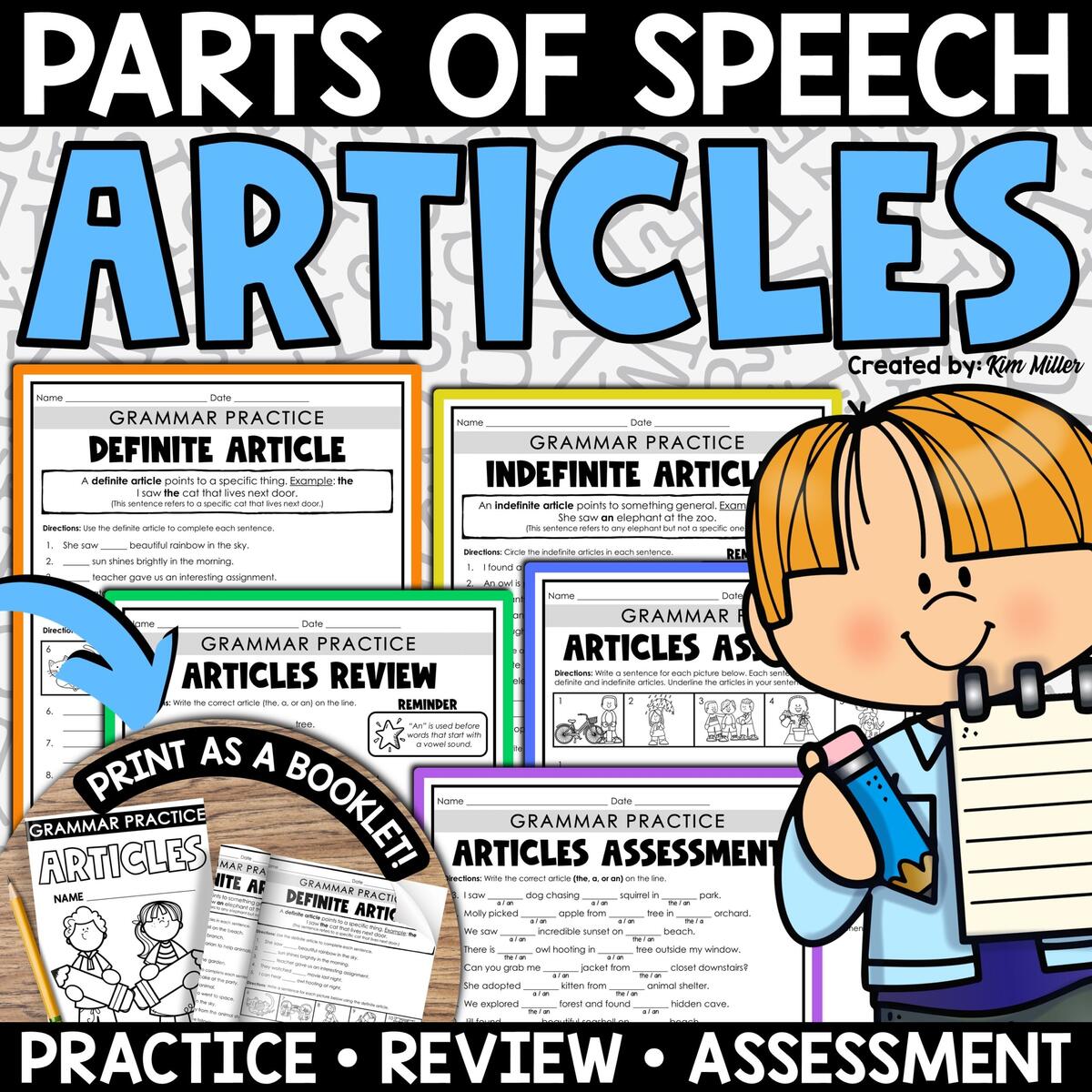 Parts Of Speech Grammar Worksheets Posters Anchor Charts Activities Mega Bundle A Love Of Teaching Kim Miller