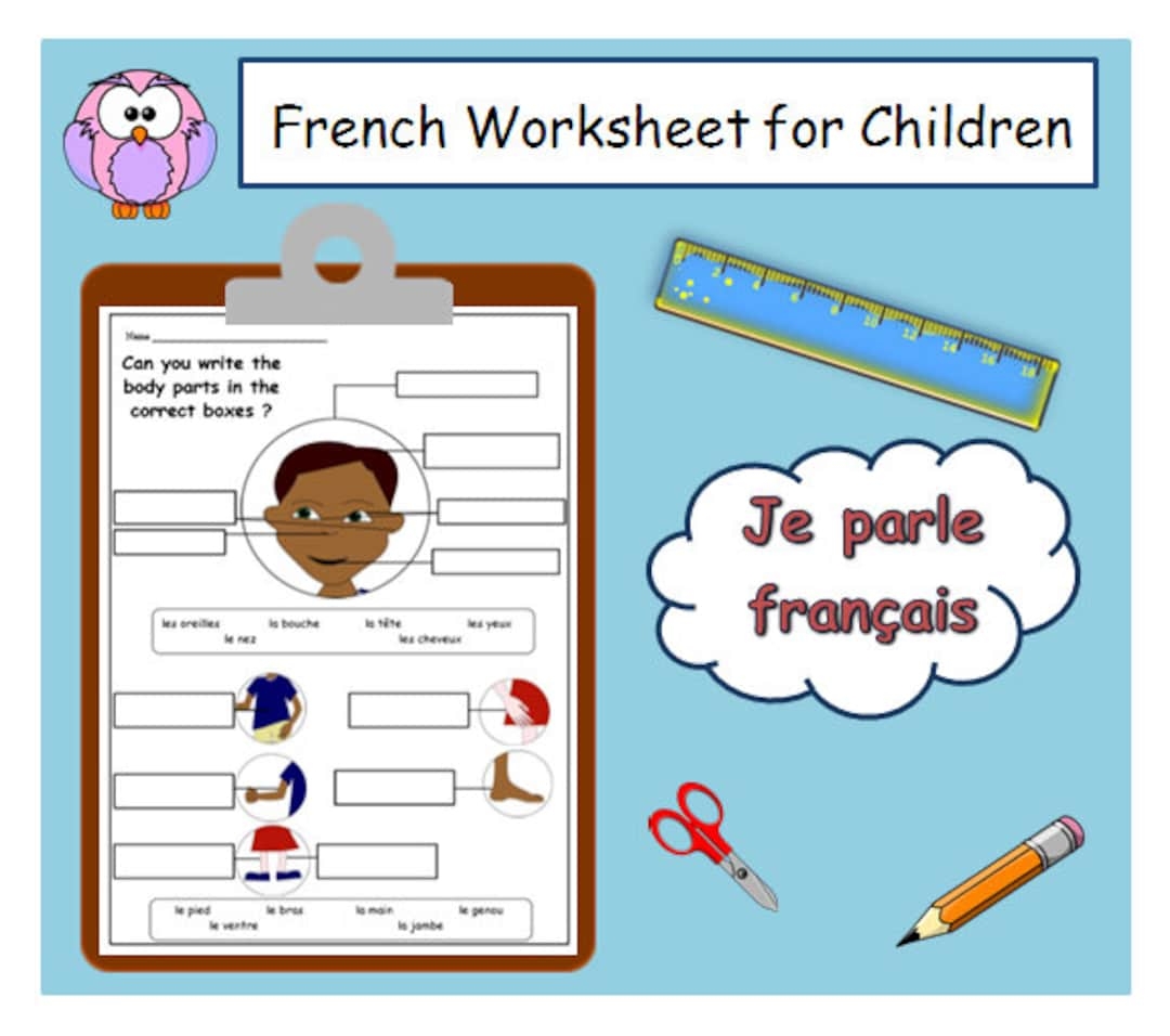 PARTS Of The BODY FRENCH Printable Worksheet French Learning Teacher Worksheet Language Learning French For Kids French Classroom Etsy PARTS Of The BODY FRENCH Printable Worksheet French Learning Teacher Worksheet Language Learning French For Kids French Classroom Etsy