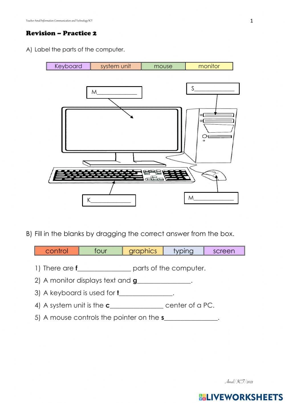 Parts Of The Computer Interactive Exercise For Kindergarten Live Worksheets Library Parts Of The Computer Interactive Exercise For Kindergarten Live Worksheets Library