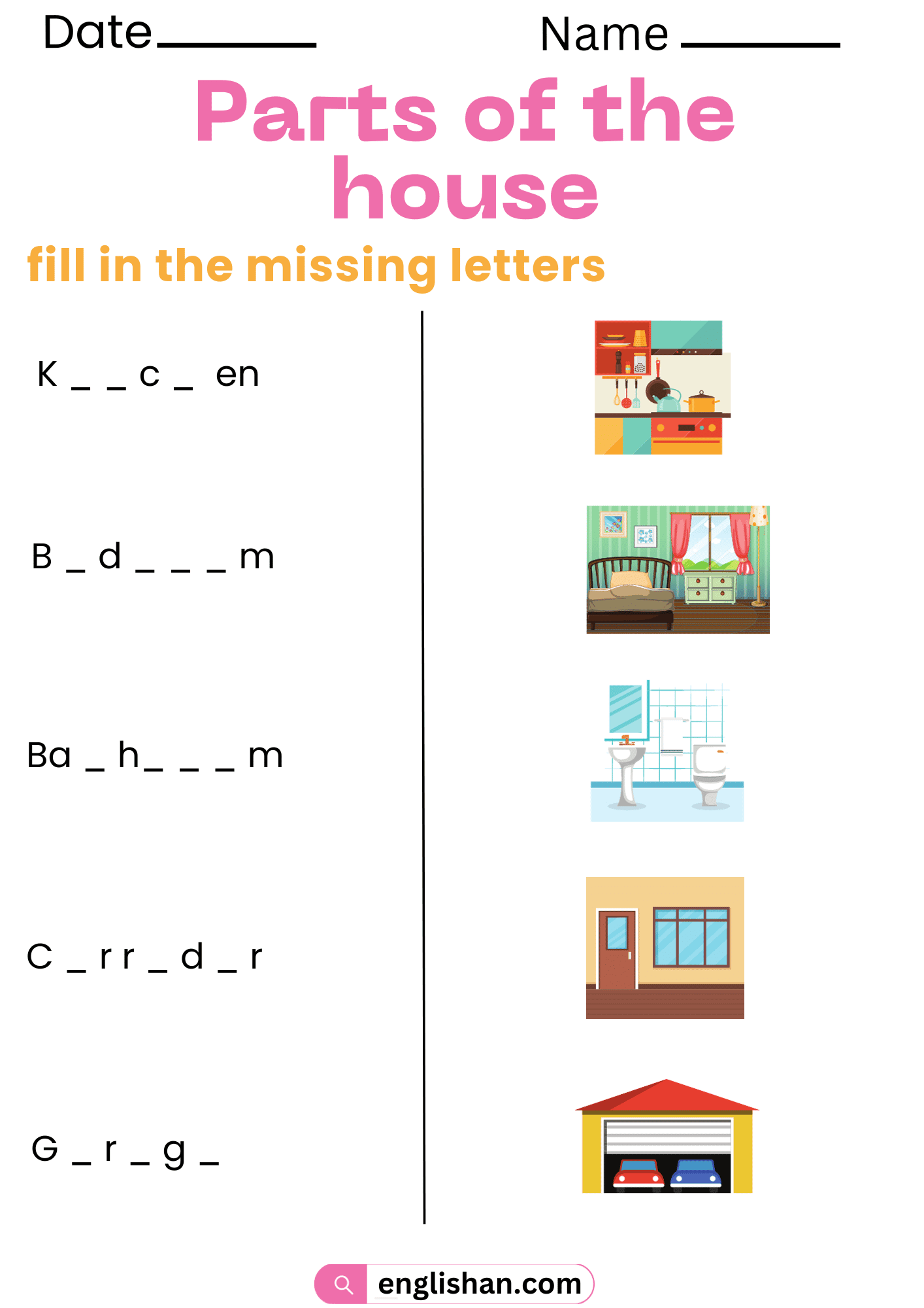 Parts Of The House Worksheets And Exercises In English Parts Of The House Worksheets And Exercises In English