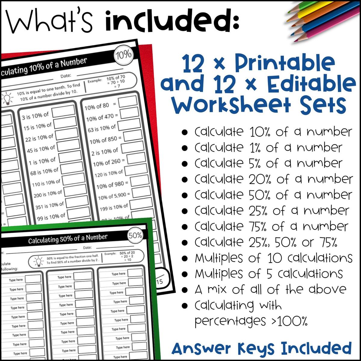Percent Of A Number Find The Part Or Whole Worksheets Practice And Test Prep Made By Teachers Reading Pie Charts A Worksheet Printable Maths Worksheets