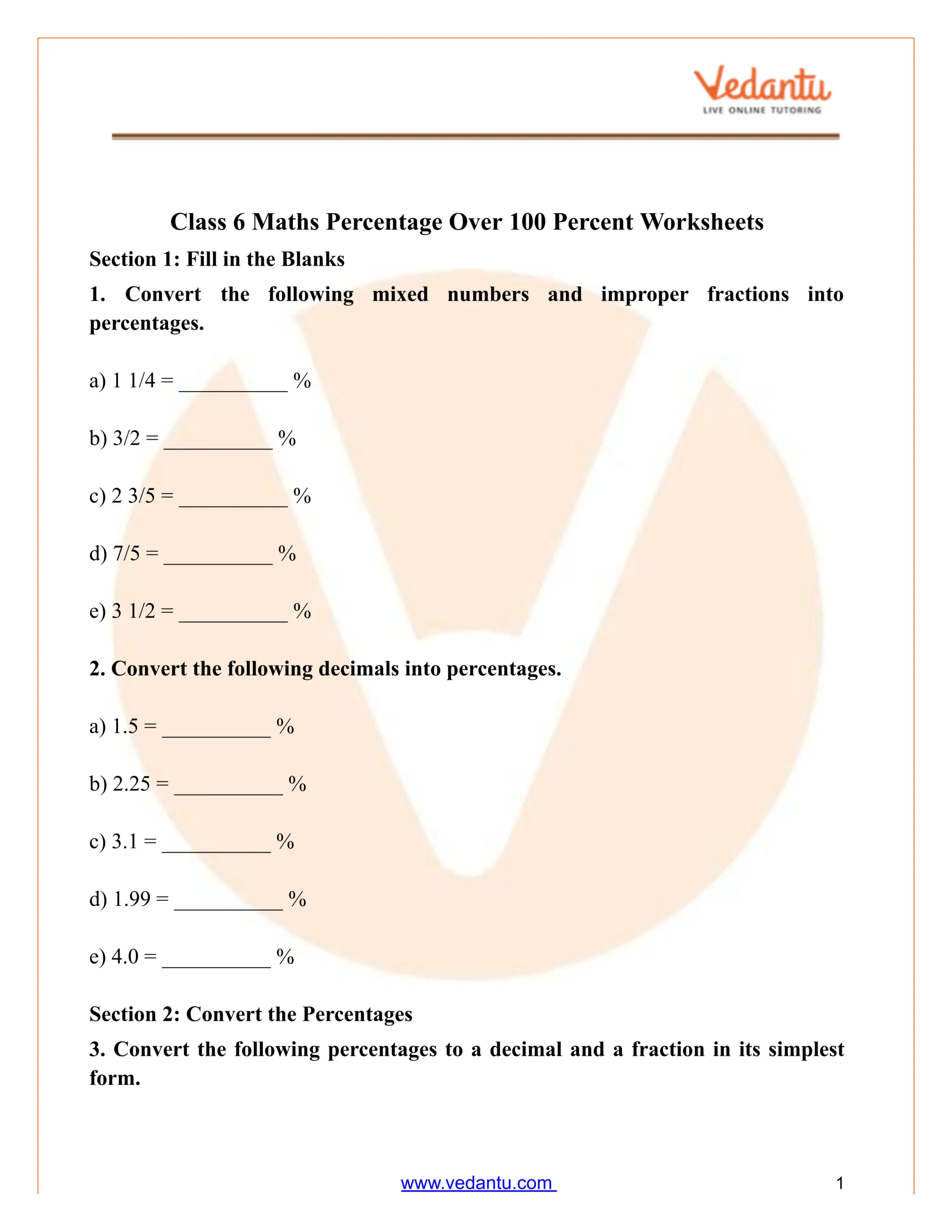 Percentage Over 100 Percent Worksheet For Class 6 Maths Percent Of A Number Find The Part Or Whole Worksheets Practice And Test Prep Made By Teachers