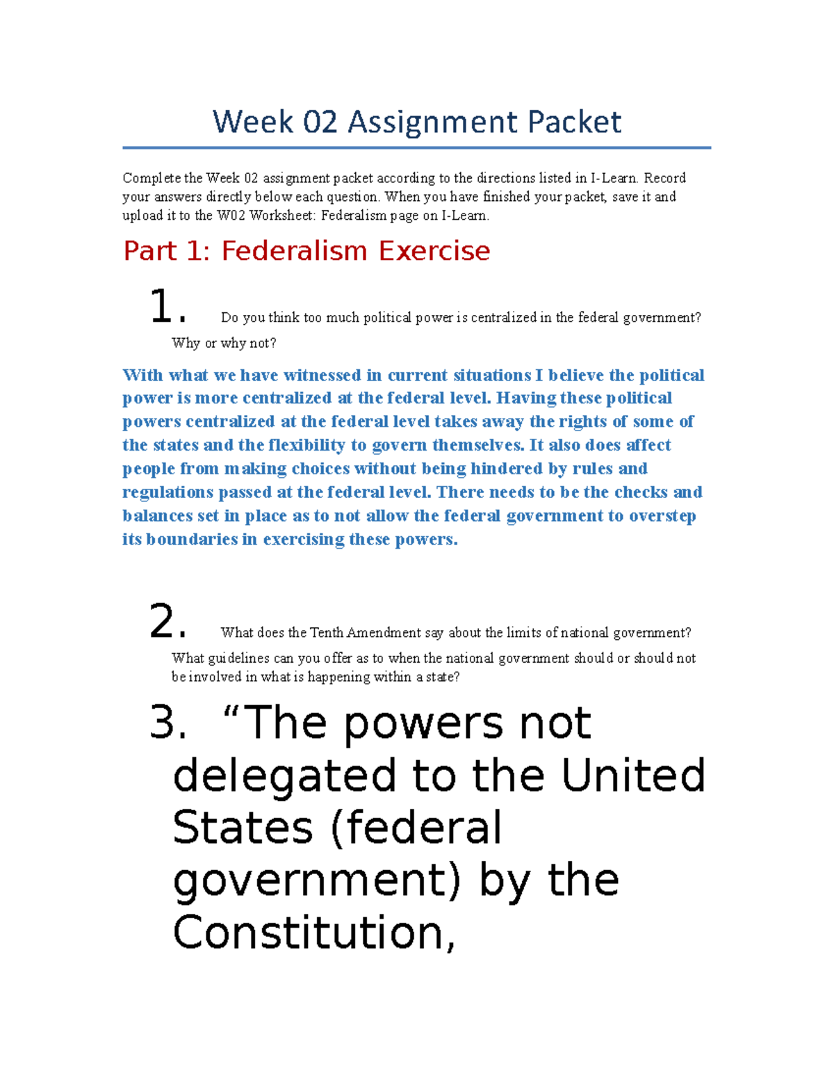 Polsc 110 W02 Assignment Packet Federalism Government Response Issues Studocu Polsc 110 W02 Assignment Packet Federalism Government Response Issues Studocu