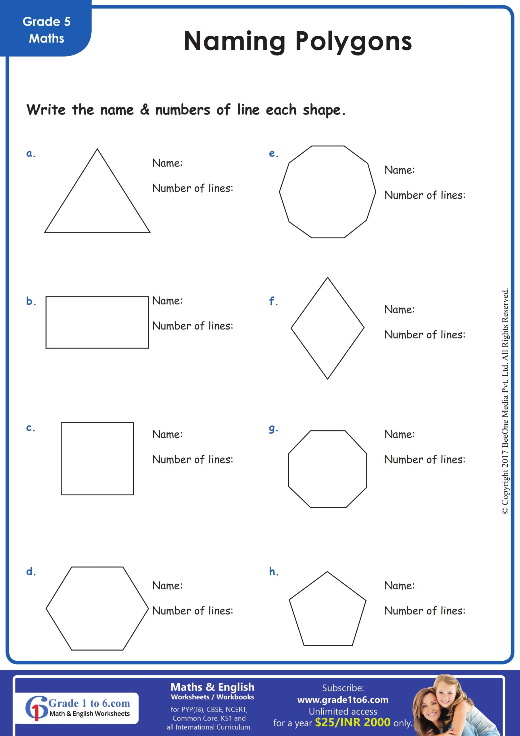 Polygons Worksheet And Classification Grade1to6 Identify The Type For Quadrilateral Quadrilaterals And Polygons Worksheets Made By Teachers