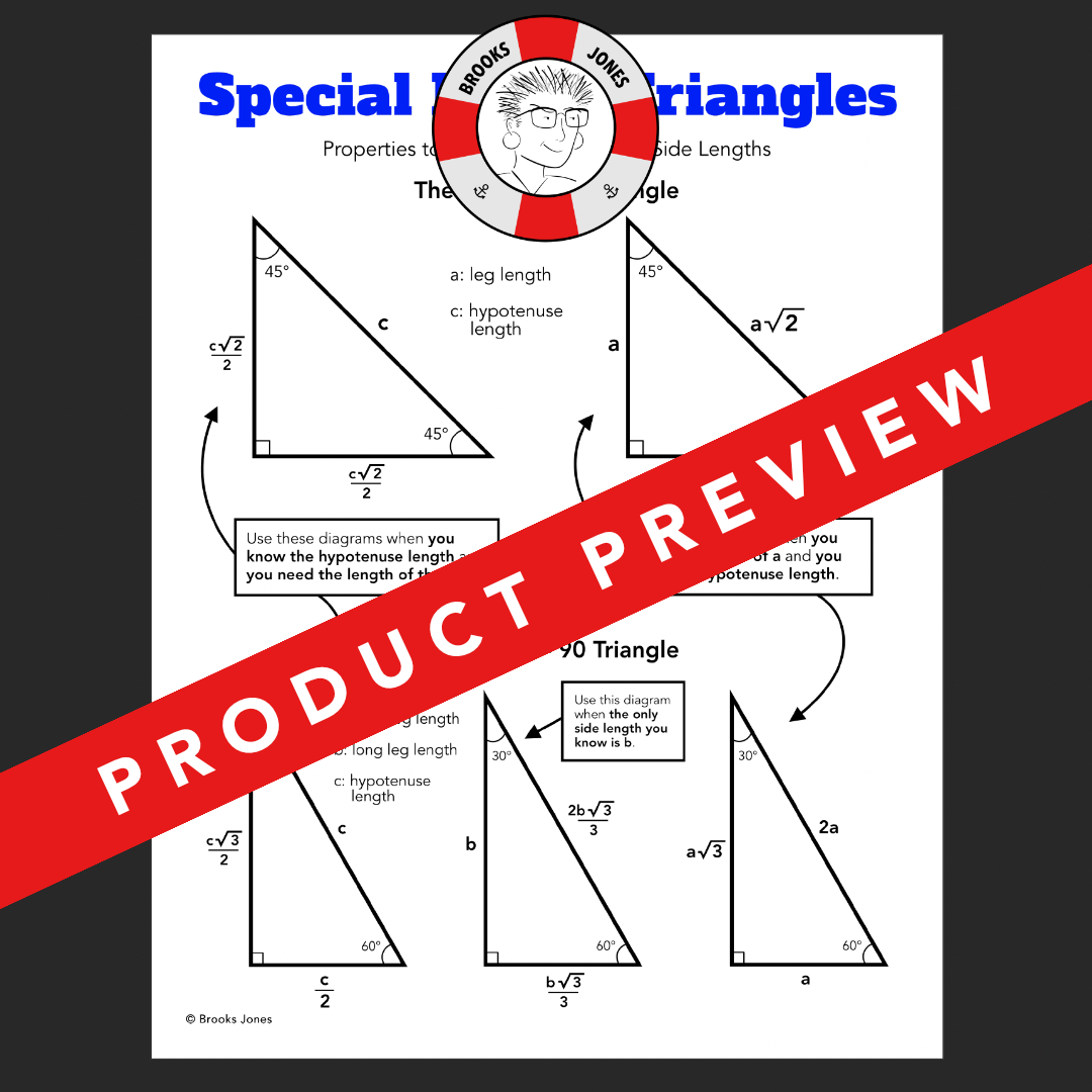 Practice With Special Right Triangles Worksheet And Poster Made By Teachers