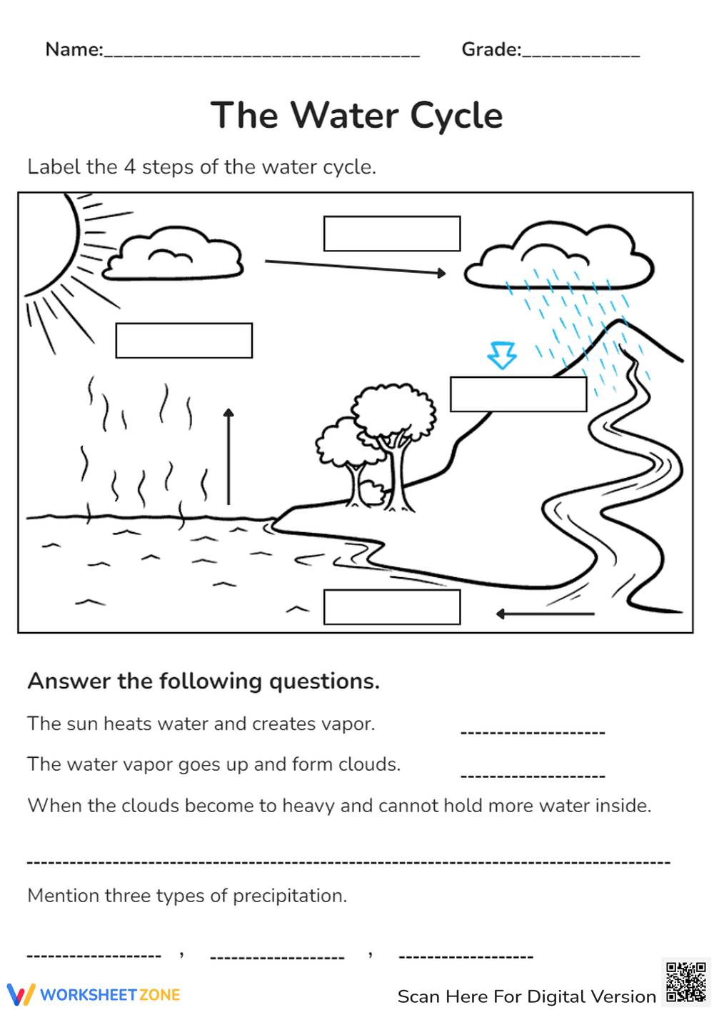 Printable Grade 5 Water Cycle Worksheets Printable Grade 5 Water Cycle Worksheets