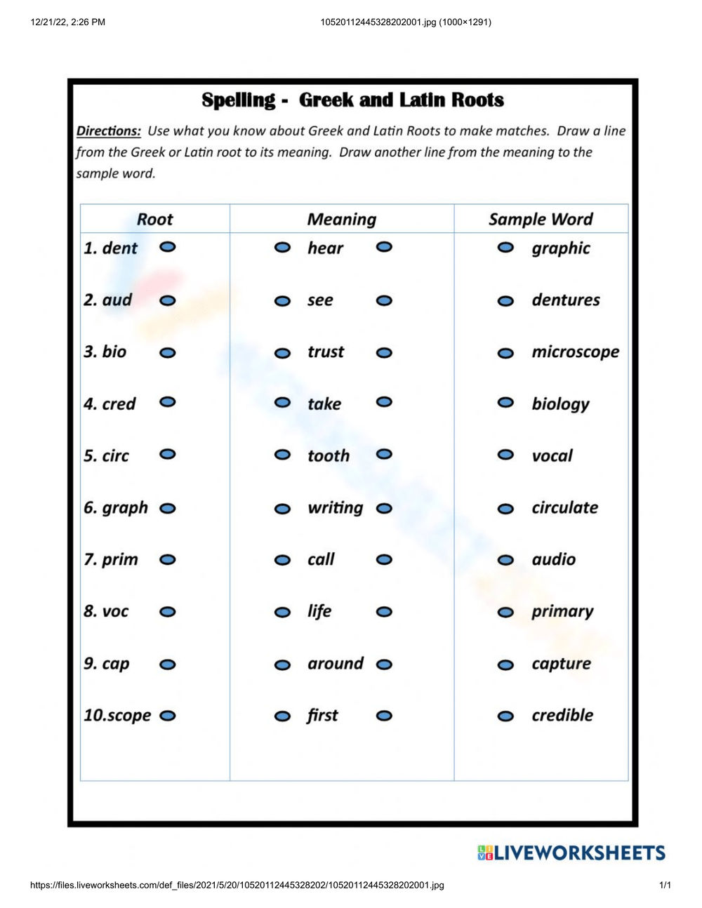 Printable Grade 9 Greek And Latin Roots Worksheets Printable Grade 9 Greek And Latin Roots Worksheets