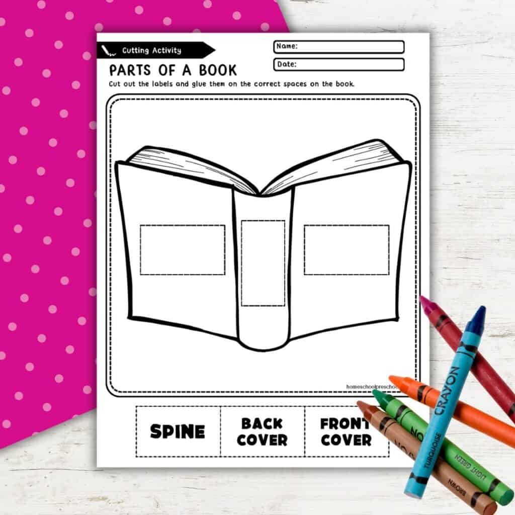 Printable Parts Of A Book Worksheet For Preschoolers Printable Parts Of A Book Worksheet For Preschoolers