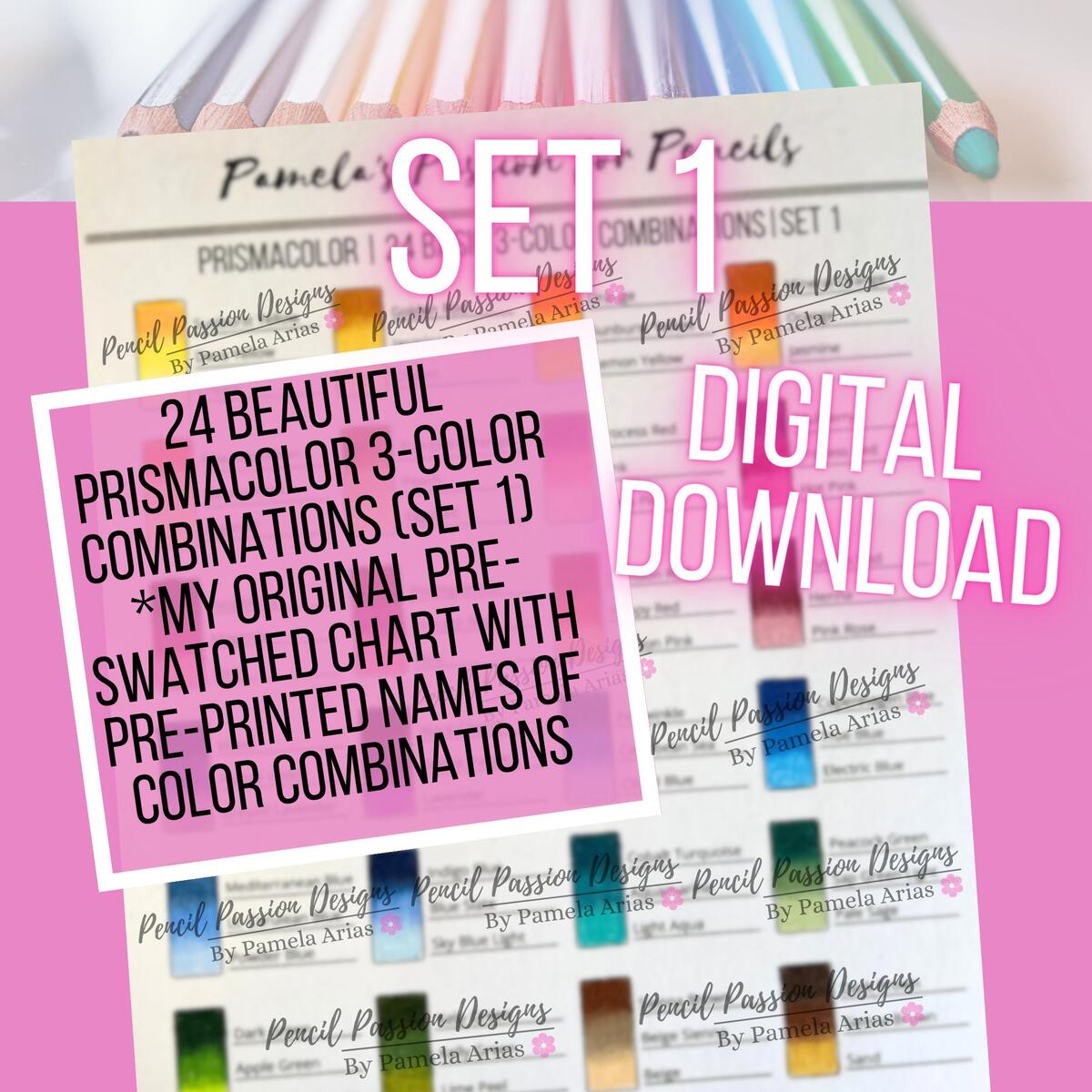 Prismacolor Color Chart Etsy