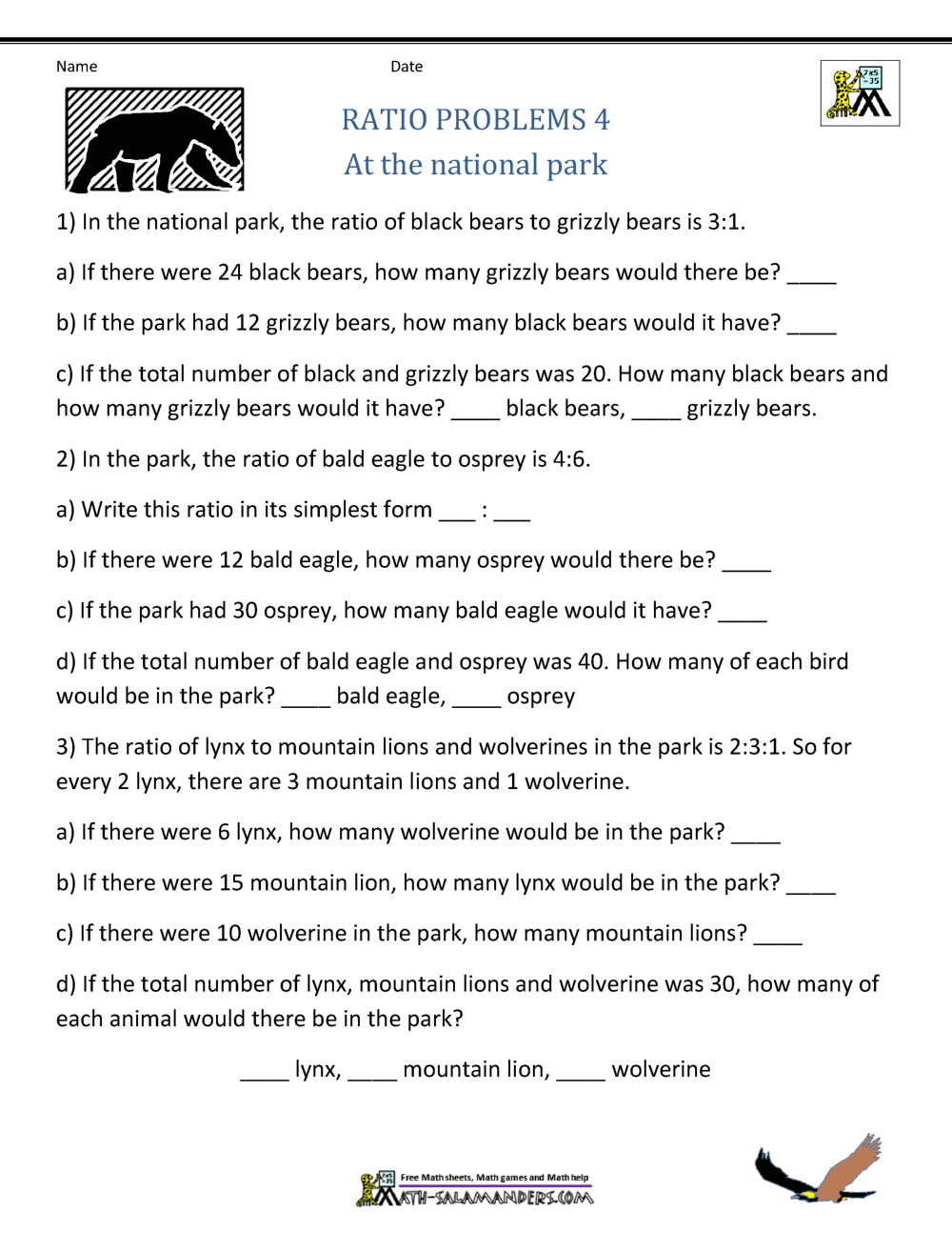 Ratio Word Problems Ratio Word Problems