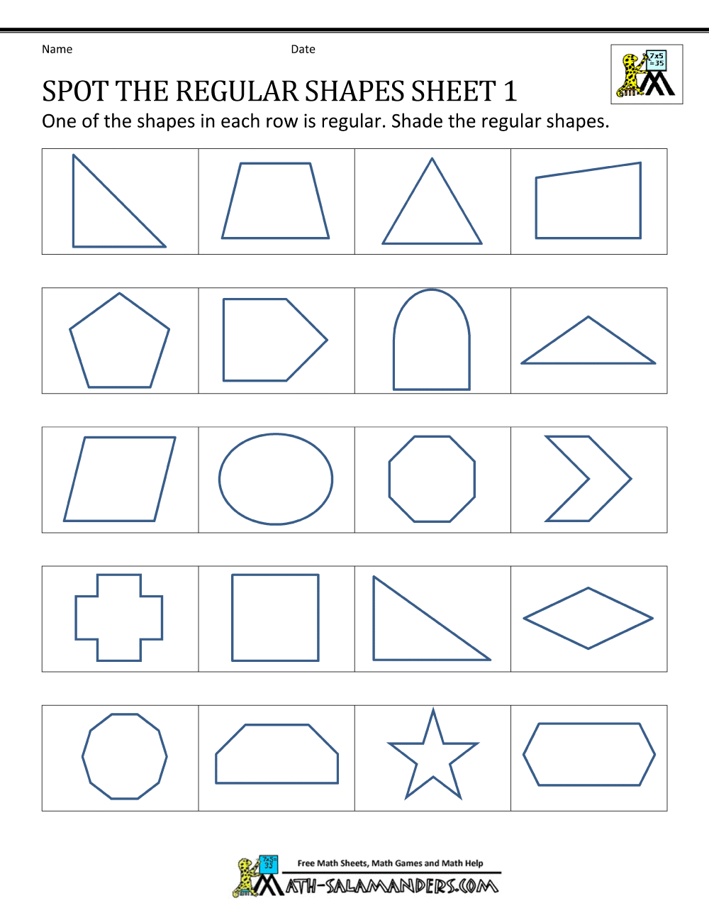 Regular Shapes Regular Shapes