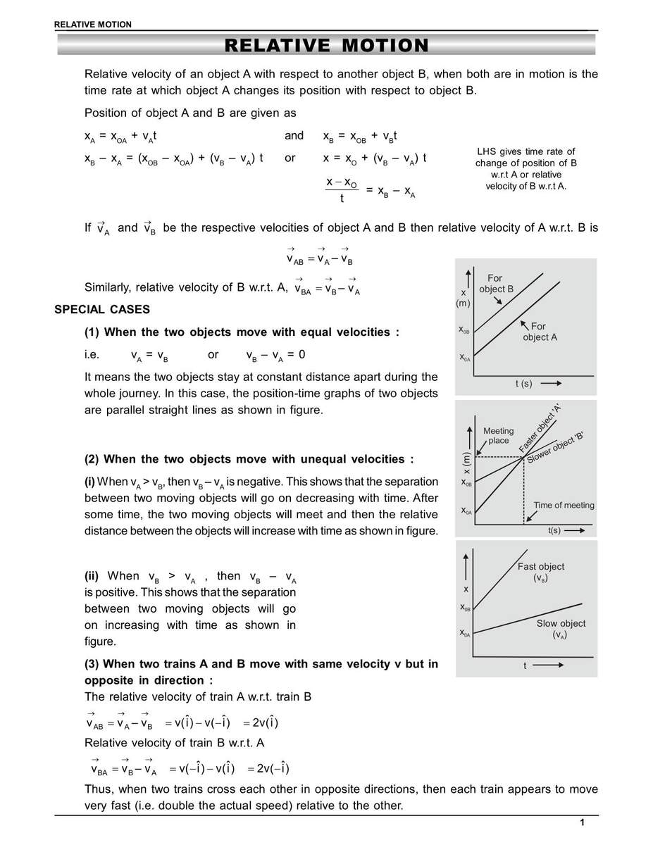 Relative Velocity Worksheet Worksheets Library