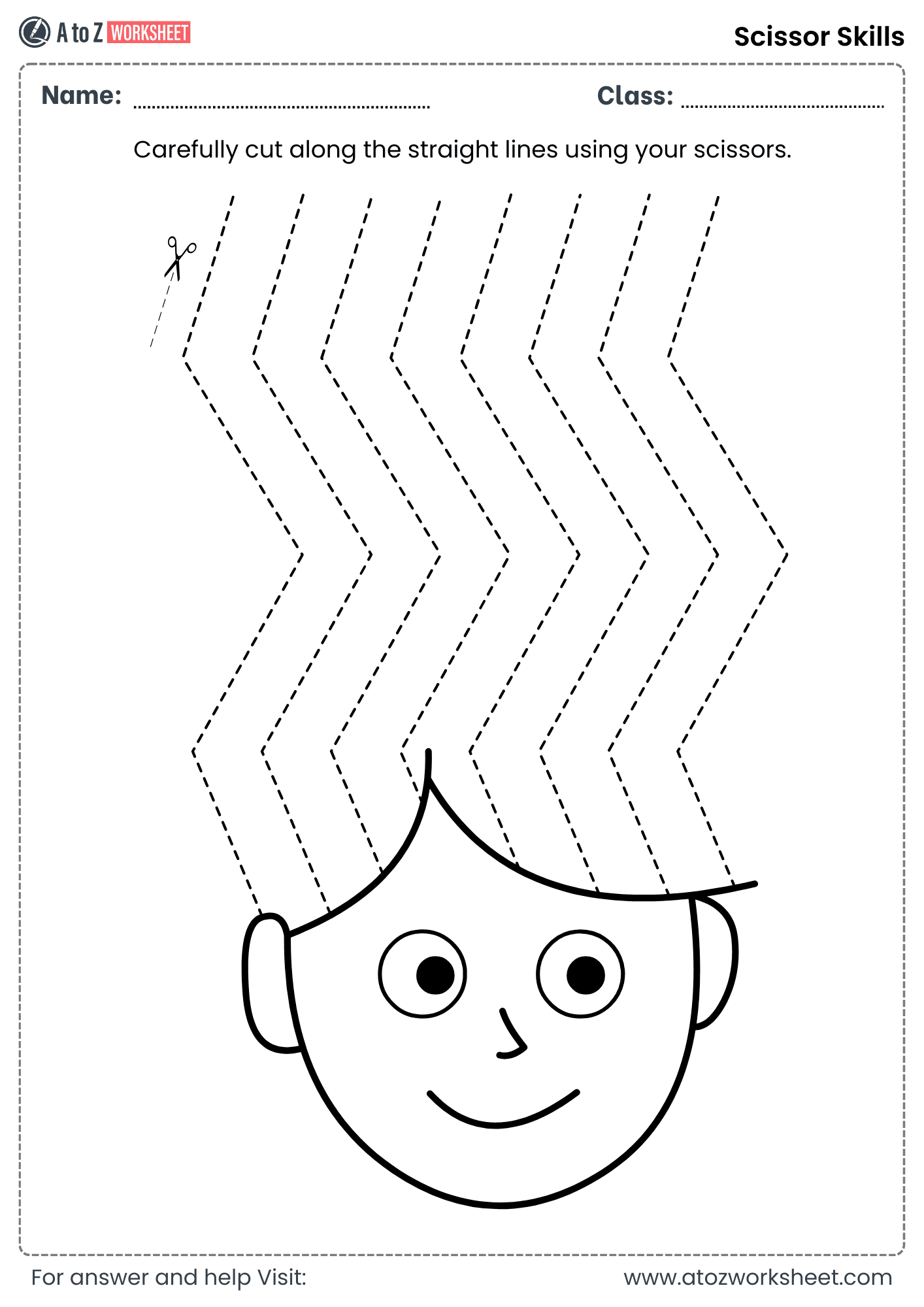 Scissor Skills Worksheets And Activity Book A To Z Worksheet