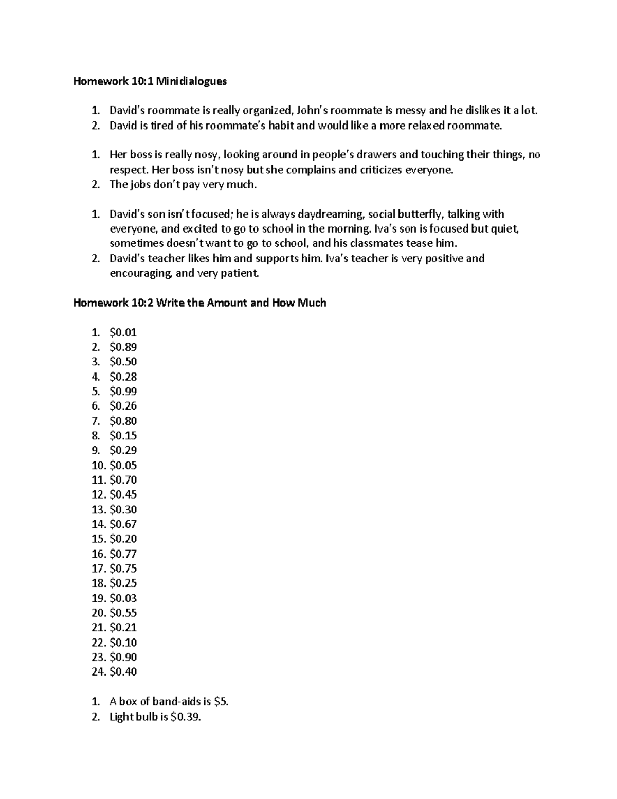 Signing Naturally Unit 10 Homework Minidialogues Word Questions Studocu