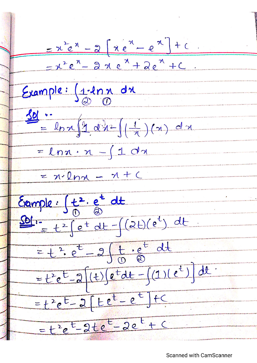 SOLUTION Integration By Parts Practice Questions Studypool Worksheets Library