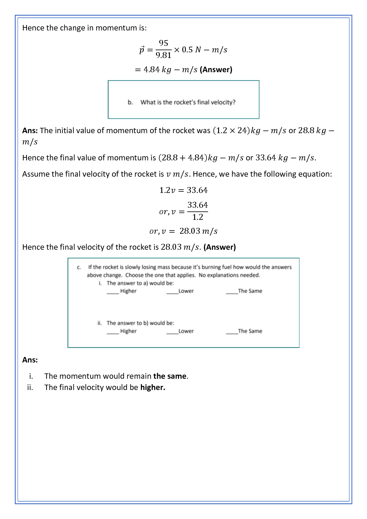 SOLUTION Physics Momentum Problems And Answers Worksheet Studypool Worksheets Library SOLUTION Physics Momentum Problems And Answers Worksheet Studypool Worksheets Library