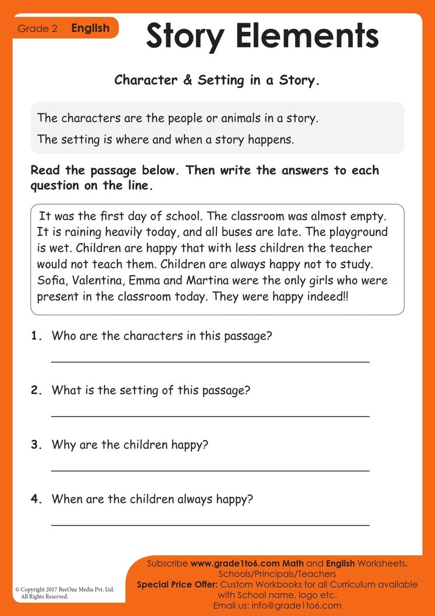 Story Element Worksheet Enhance Your Narrative Skills