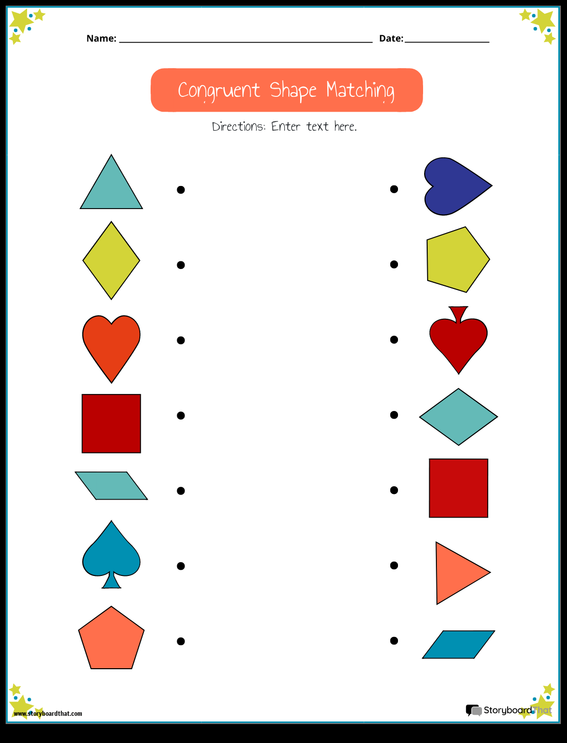 Storyboard That Congruent Shapes Worksheets For Teachers